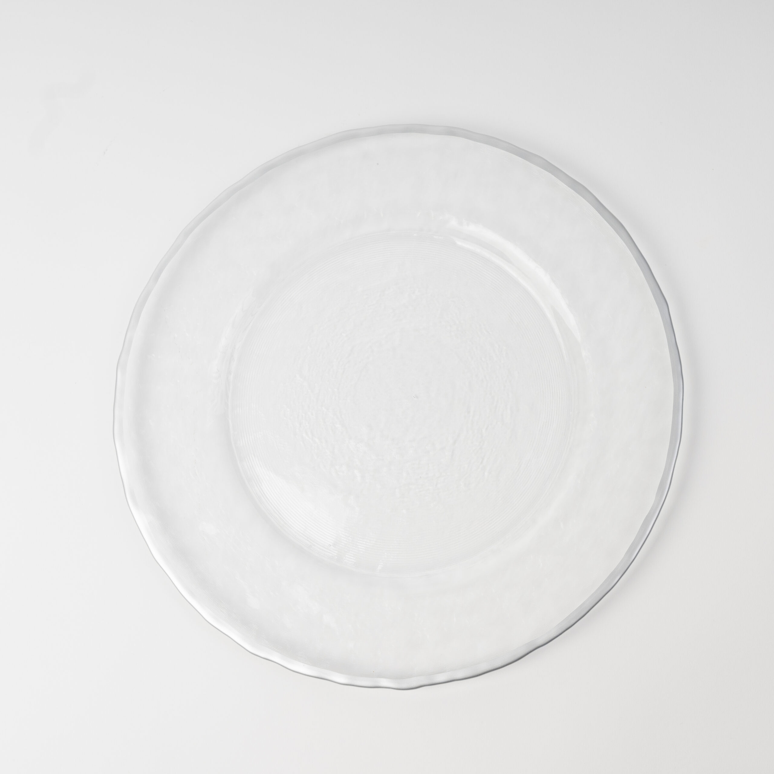 PLATO BASE TRANSPARENTE FILO PLATA